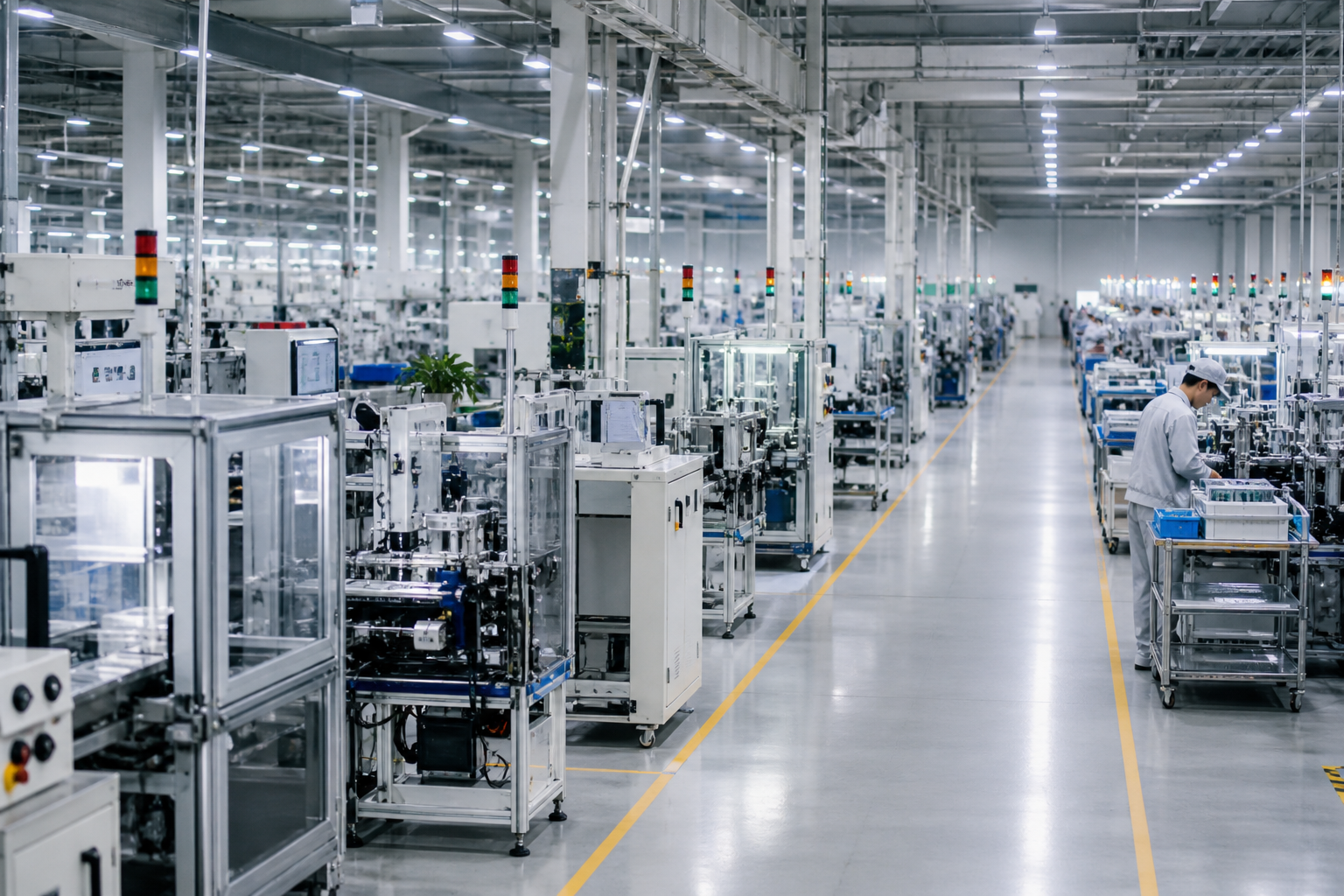 Hala produkcyjna chińskiej fabryki — sourcing OEM/ODM